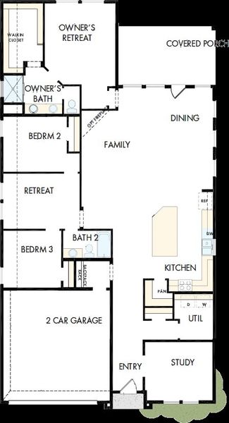 2D floor plan layout of this home in Creekshaw – Classic, Royse City, TX (Image 2). 2D floor plan layout of this home in Creekshaw – Classic, Royse City, TX (Image 2).