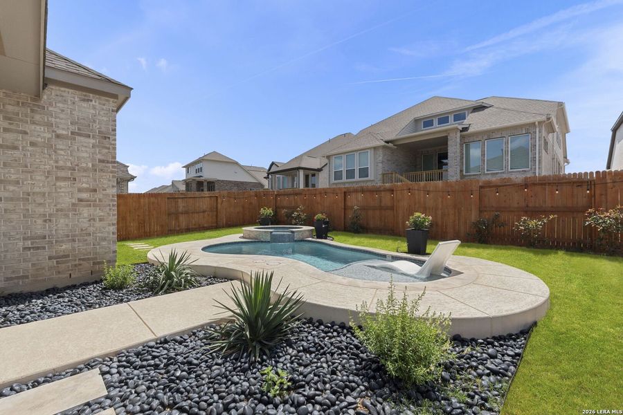 Exterior details and patio area of a home in Veramendi, New Braunfels (Image 4).