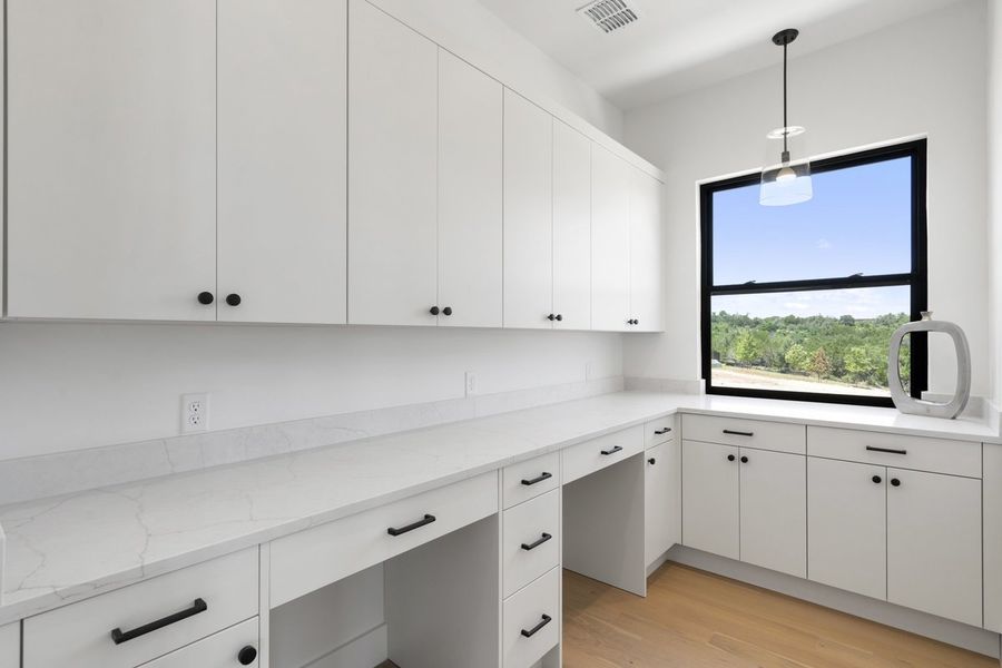 Furnished interior view inside a new home in Milky Way at River Place, Austin (Image 35). Furnished interior view inside a new home in Milky Way at River Place, Austin (Image 35).