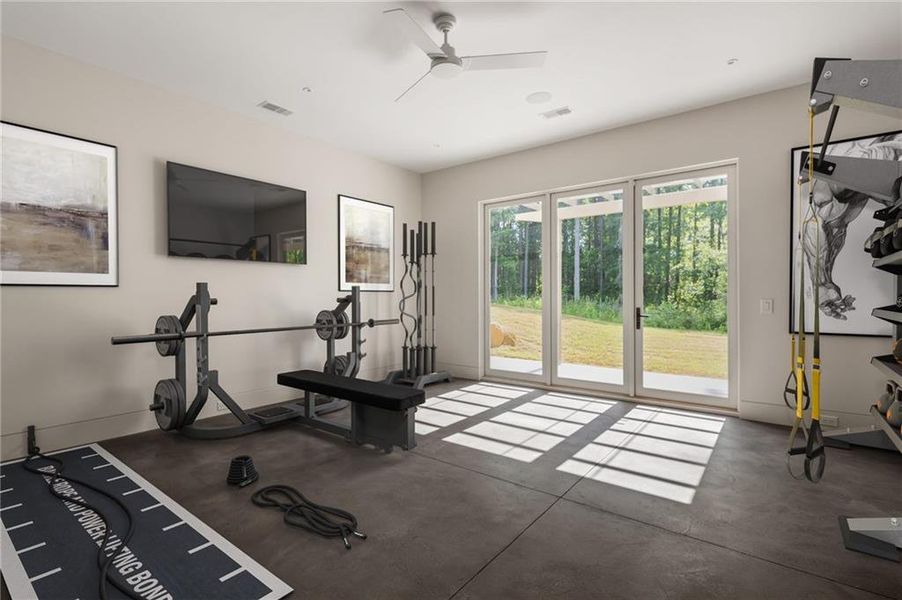 Furnished interior view inside a new home in , Chattahoochee Hills (Image 32). Furnished interior view inside a new home in , Chattahoochee Hills (Image 32).