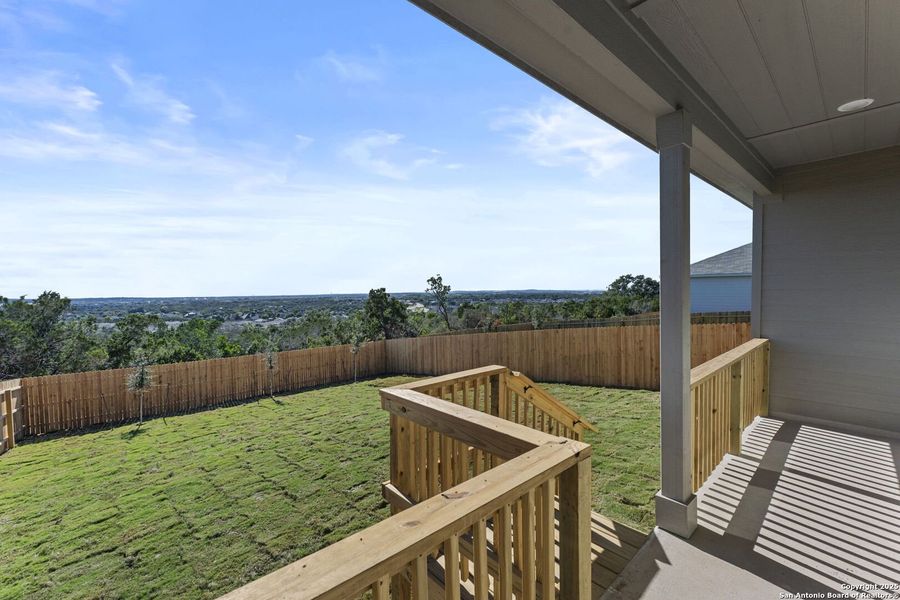 Exterior details and patio area of a home in Waterwheel: Coastline Collection, San Antonio (Image 3).