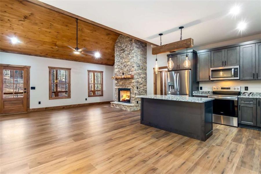 Furnished interior view inside a new home in , Talking Rock (Image 17).