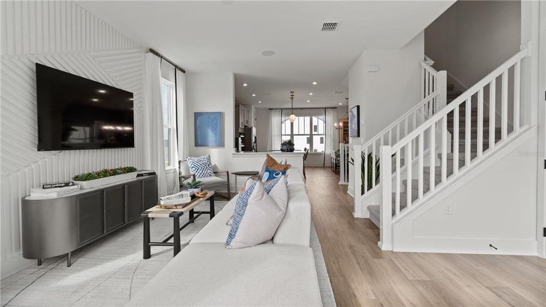 Furnished interior view inside a new home in Parkview at Hamlin, Winter Garden (Image 45).