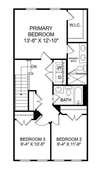 2D floor plan layout for the The Jenkins by Stanley Martin Homes in Rhetts Cove, Johns Island, SC (Image 3).