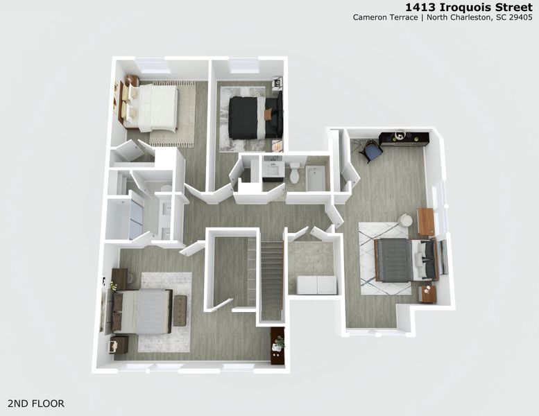 2D floor plan layout of this home in , North Charleston, SC (Image 5).