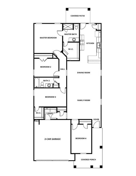 2D floor plan layout of this home in , Katy, TX (Image 2).