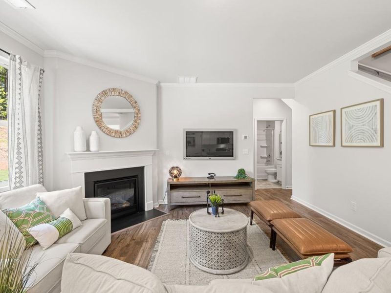 Furnished interior view inside a new home in Parkside at Carter Grove, Cartersville (Image 38). Furnished interior view inside a new home in Parkside at Carter Grove, Cartersville (Image 38).