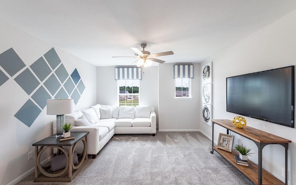 Furnished interior view inside a new home in Pecan Estates, Crosby (Image 7).