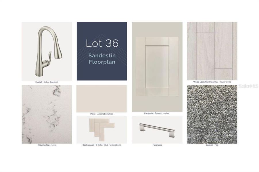 Sample of building materials used in homes in Center Lake on the Park, St. Cloud (Image 4).