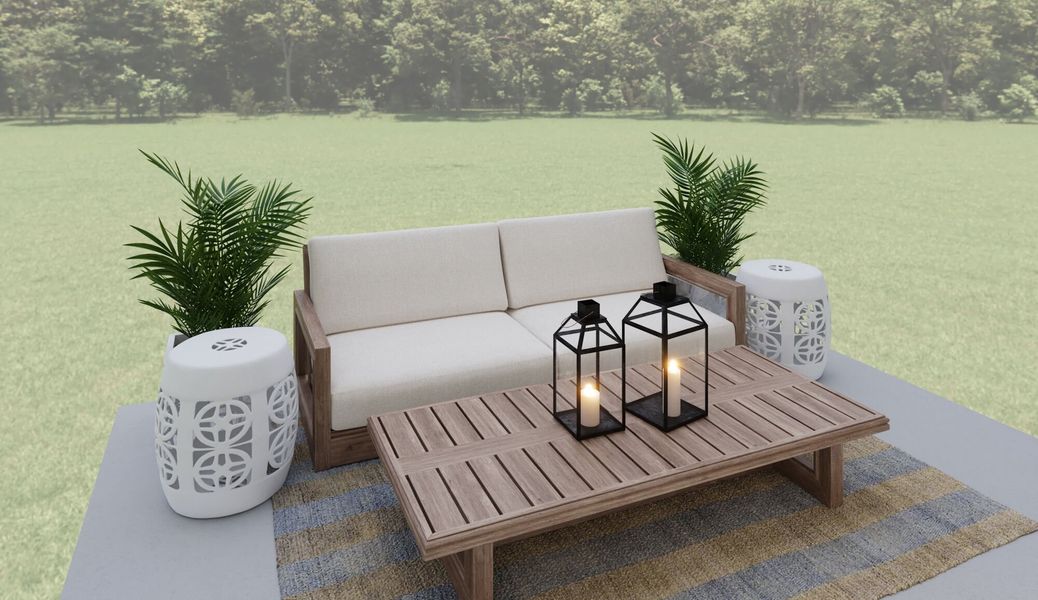 Photo representation of the Henderson plan. Colors, finishes and options will vary.