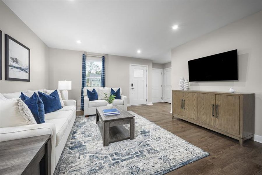 Representative furnished interior of a home built from the Aruba Bay by Ryan Homes in Carolina Crofts, Greenville (Image 7).