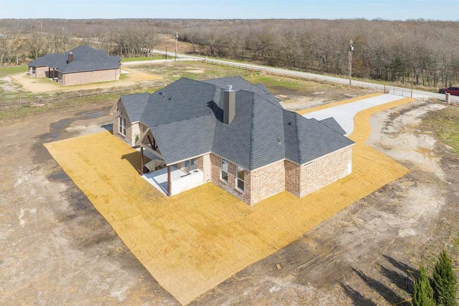 Birds eye view of property