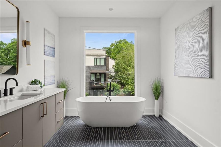 Furnished interior view inside a new home in , Atlanta (Image 12).