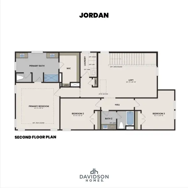 2D floor plan layout of this home in Forestville Yard, Knightdale, NC (Image 4).