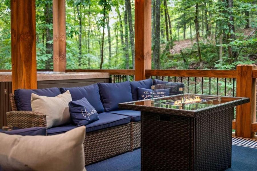 Exterior details and patio area of a home in , Morganton (Image 25).
