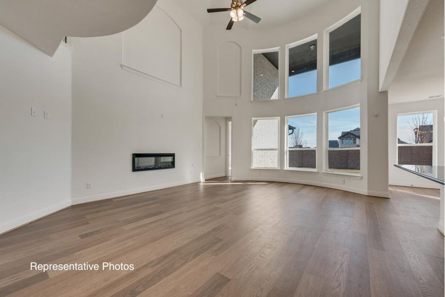 Representative unfurnished interior of a home built from the Grand Emerald III by Grand Homes in Cedar Ridge Estates, Grand Prairie (Image 14). Representative unfurnished interior of a home built from the Grand Emerald III by Grand Homes in Cedar Ridge Estates, Grand Prairie (Image 14).