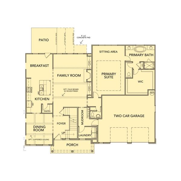 2D floor plan layout for the Abraham by Kerley Family Homes in Walters Creek, Douglasville, GA (Image 3). 2D floor plan layout for the Abraham by Kerley Family Homes in Walters Creek, Douglasville, GA (Image 3).