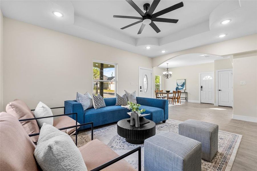 Furnished interior view inside a new home in , Granbury (Image 35). Furnished interior view inside a new home in , Granbury (Image 35).