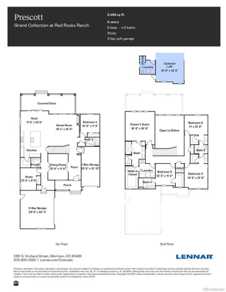 2D floor plan layout of this home in Red Rocks Ranch, Morrison, CO (Image 3). 2D floor plan layout of this home in Red Rocks Ranch, Morrison, CO (Image 3).