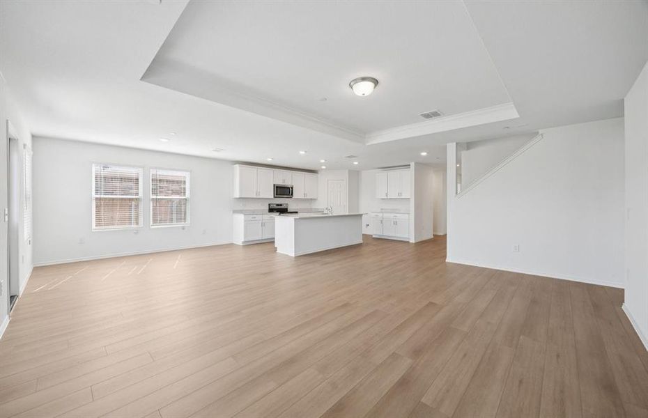 Open concept throughout main living areas