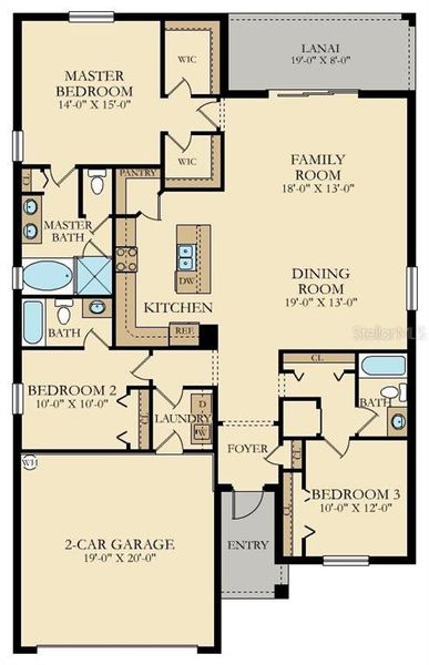 2D floor plan layout of this home in , Port Charlotte, FL (Image 3).