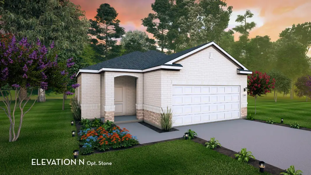 Representative exterior photo of a completed home built from the Pine II by CastleRock Communities in Cool Water, Jarrell, TX (Image 13). Representative exterior photo of a completed home built from the Pine II by CastleRock Communities in Cool Water, Jarrell, TX (Image 13).