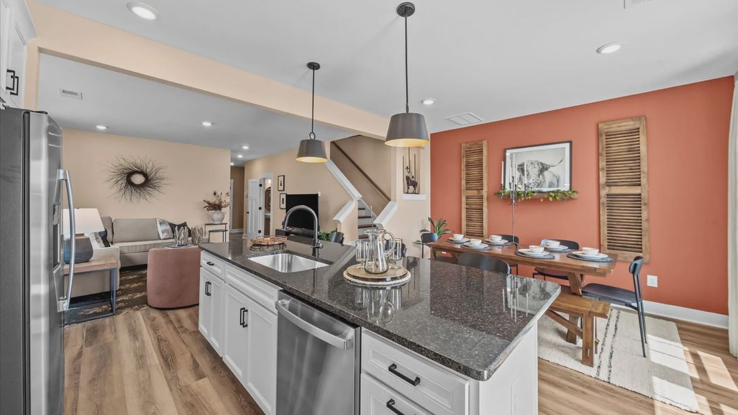 Furnished interior view inside a new home in Gresham Station, Simpsonville (Image 8). Furnished interior view inside a new home in Gresham Station, Simpsonville (Image 8).