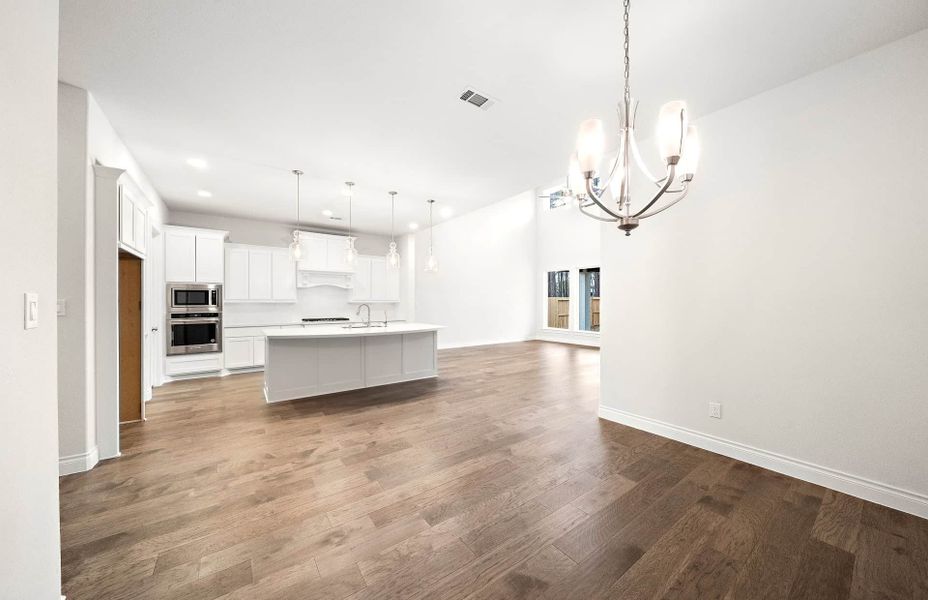 Representative unfurnished interior of a home built from the 3099 by Ravenna Homes in The Highlands 55′, Porter (Image 19). Representative unfurnished interior of a home built from the 3099 by Ravenna Homes in The Highlands 55′, Porter (Image 19).