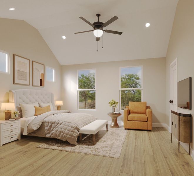 Representative furnished interior of a home built from the Fir by Red Cedar Homes in Fitzgerald Townhomes, Charlotte (Image 6).