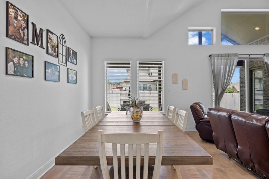 Open dining kitchen and living room. Open dining kitchen and living room.