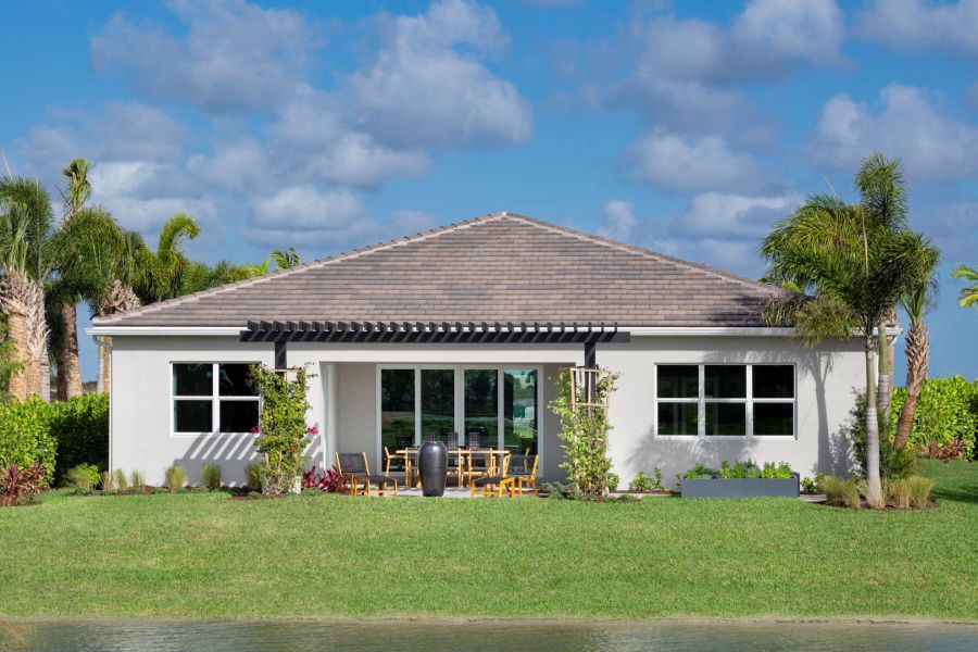 Front exterior of a new home in Tradition, Port St. Lucie, FL, highlighting curb appeal (Image 2). Front exterior of a new home in Tradition, Port St. Lucie, FL, highlighting curb appeal (Image 2).