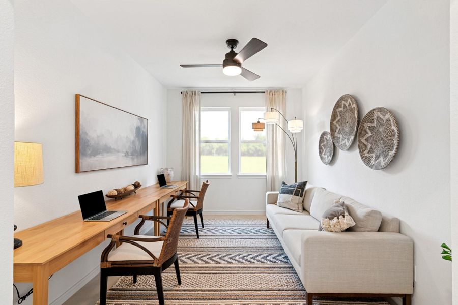 Private home office (*Photo not of actual home and used for illustration purposes only.)