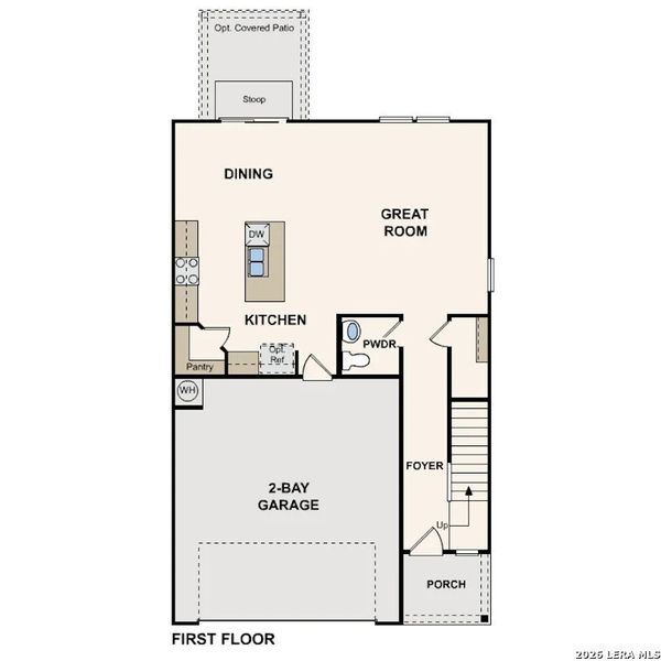 2D floor plan layout of this home in Rosemont Hill, San Antonio, TX (Image 3).