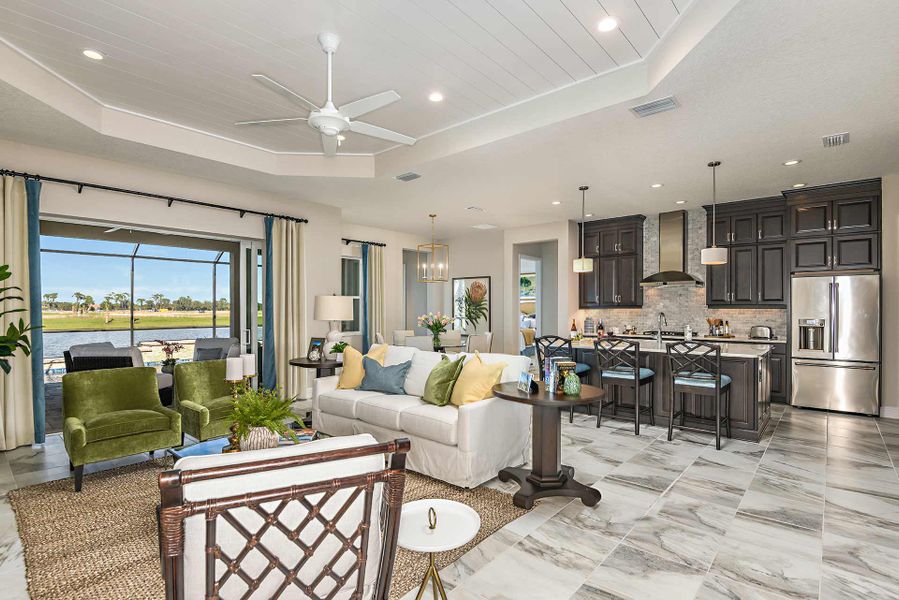 Representative furnished interior of a home built from the Bright Meadow 2 by Neal Communities in Verandah, Fort Myers (Image 14).