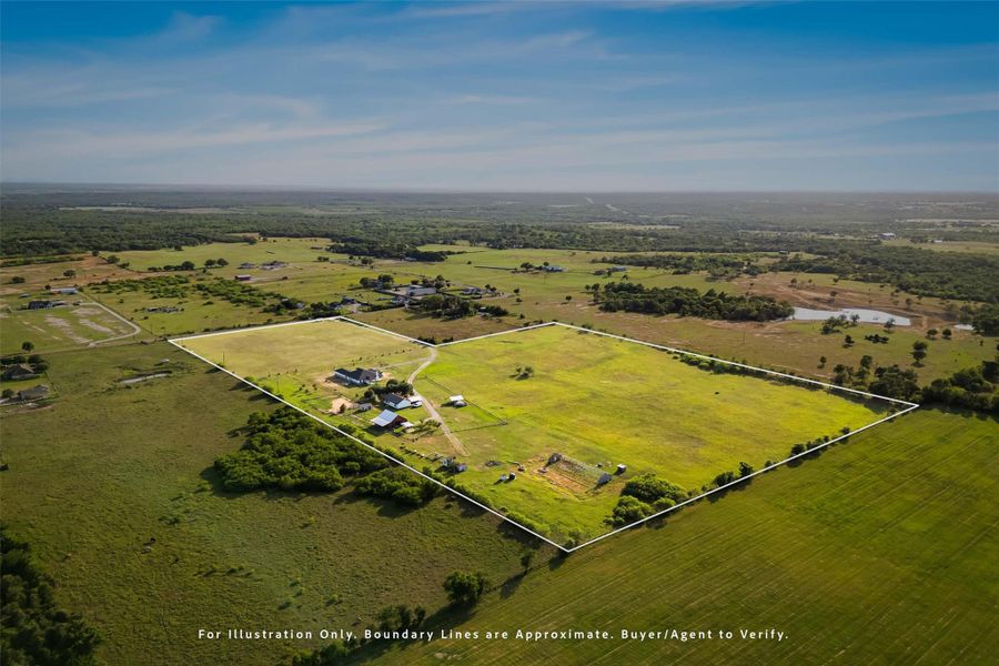 Overview of rural landscape featuring property parcel outlined Overview of rural landscape featuring property parcel outlined
