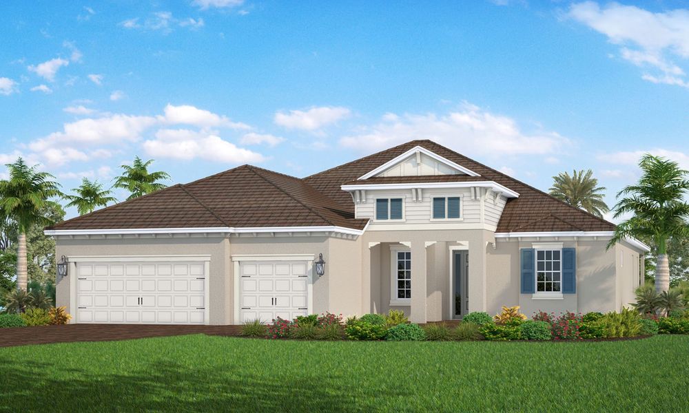 Representative exterior photo of a completed home built from the Savannah 2 by Neal Communities in Grand Park, Sarasota, FL (Image 2).