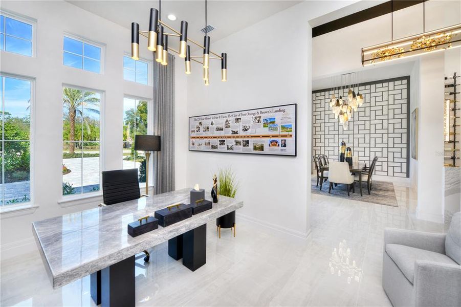 Furnished interior view inside a new home in The Estates at Brown's Landing, Port Orange (Image 27).
