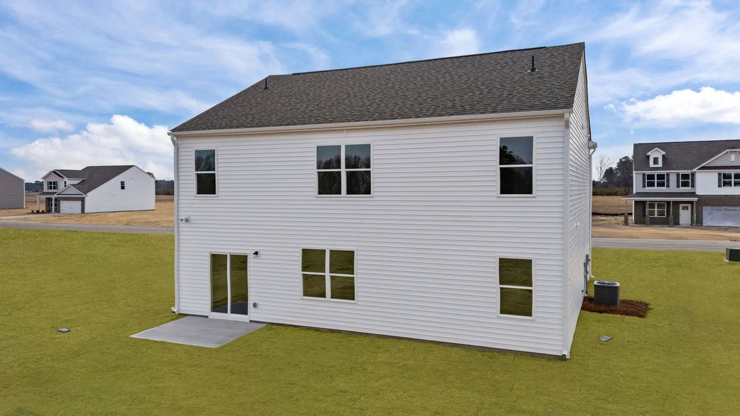 Exterior details and patio area of a home in Ridgewood Farms, Winterville (Image 25). Exterior details and patio area of a home in Ridgewood Farms, Winterville (Image 25).