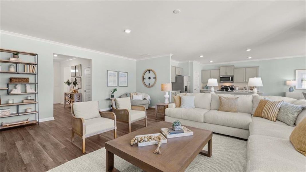 Furnished interior view inside a new home in Kingston Ranch at Lake Oconee, Buckhead (Image 5).