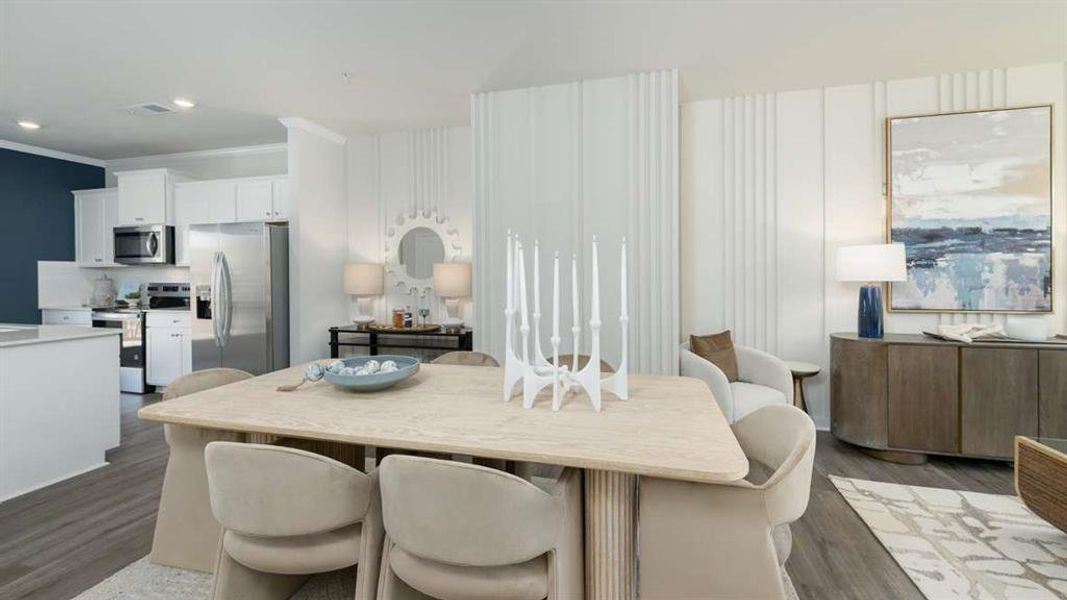 Furnished interior view inside a new home in Townes at Asbury, Hapeville (Image 14).