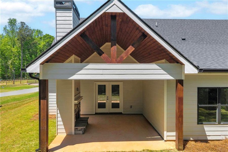 Exterior details and patio area of a home in , Lavonia (Image 26).