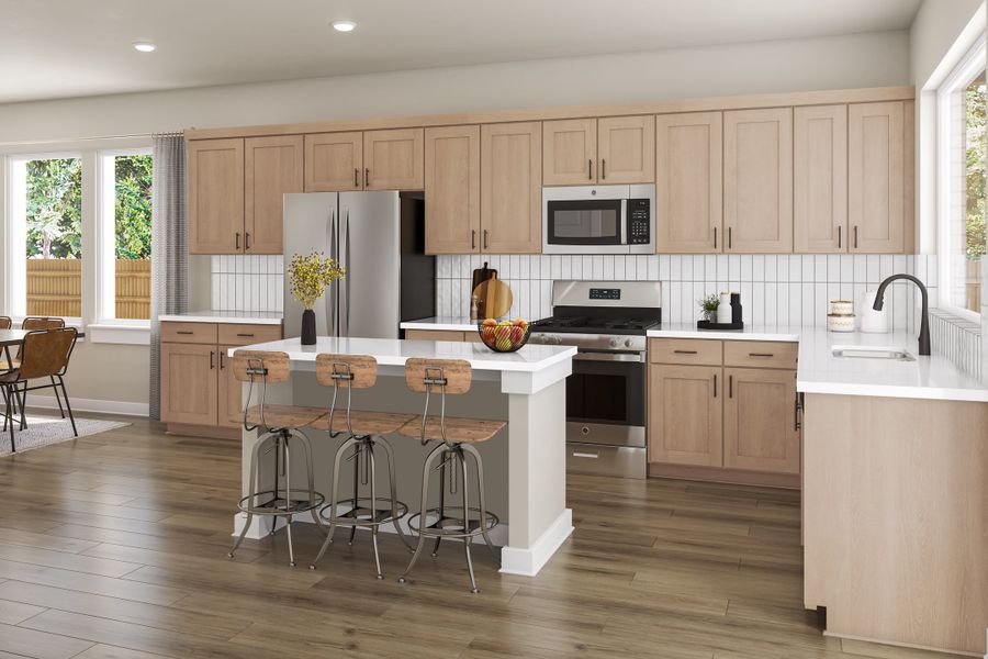 Representative furnished interior of a home built from the Greeley by Tri Pointe Homes in Park Central, Georgetown (Image 9).