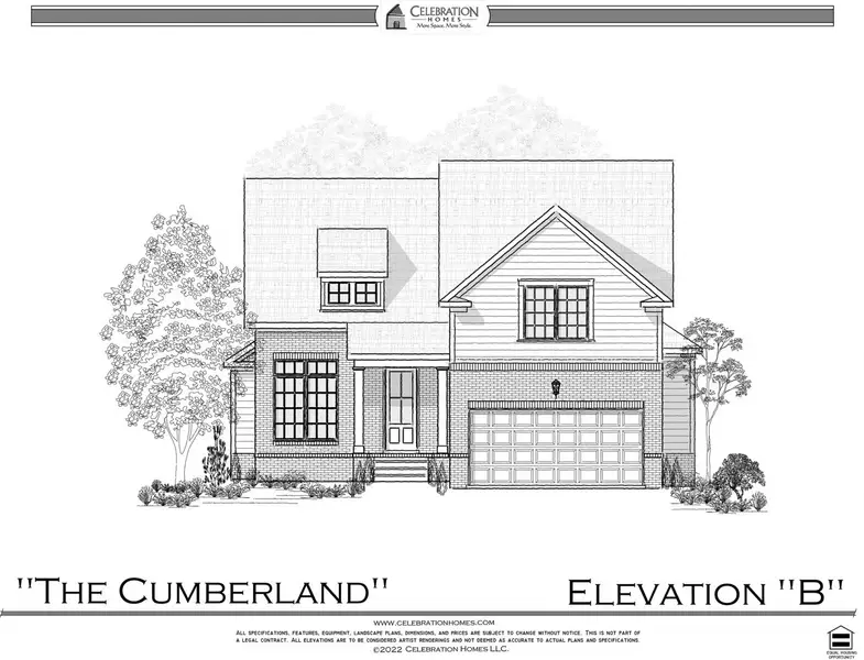 Representative rendering of the exterior for the Cumberland by Celebration Homes (Image 2).