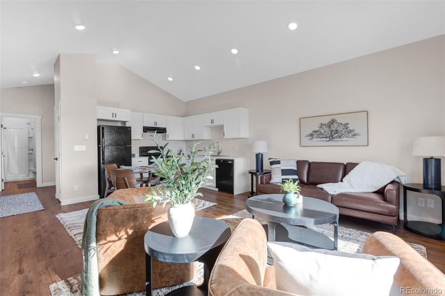 Living and dining flow together