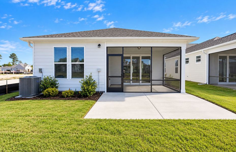 Exterior details and patio area of a home in Del Webb Wilmington at Mallory Creek, Leland (Image 3).