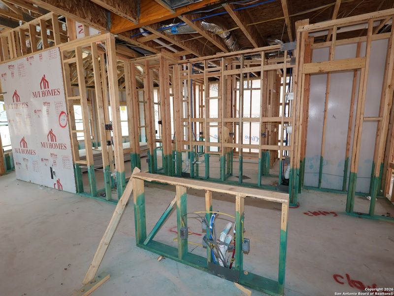 In-progress construction of a new home in Meadows at Clear Springs, New Braunfels, TX (Image 38).