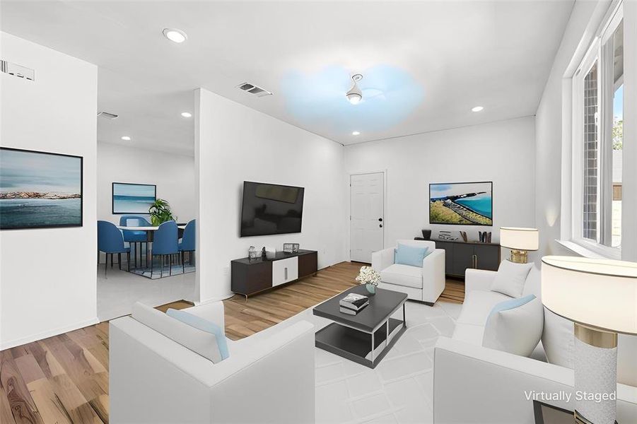 Virtually Staged Living Room