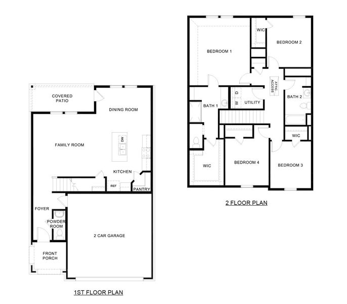 2D floor plan layout for the Grace by D.R. Horton in Cottonwood, Dorchester, TX (Image 3). 2D floor plan layout for the Grace by D.R. Horton in Cottonwood, Dorchester, TX (Image 3).
