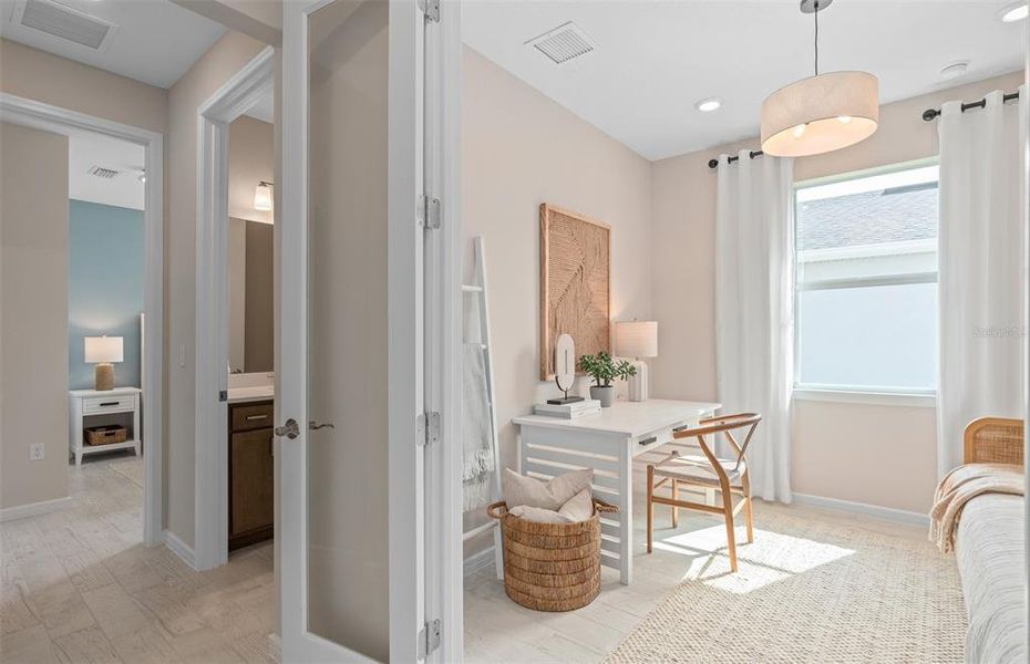 Furnished interior view inside a new home in Del Webb at Viera, Melbourne (Image 17). Furnished interior view inside a new home in Del Webb at Viera, Melbourne (Image 17).