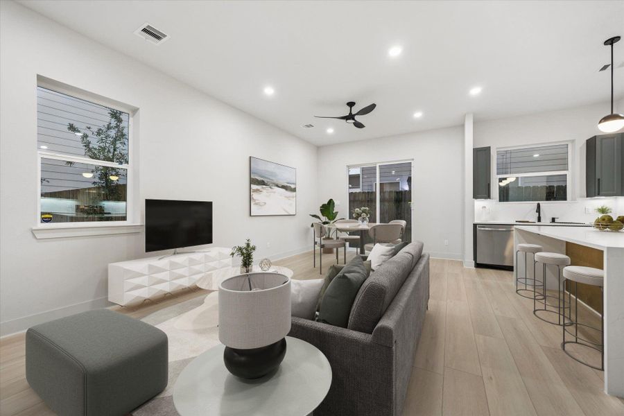 Furnished interior view inside a new home in , Houston (Image 4).